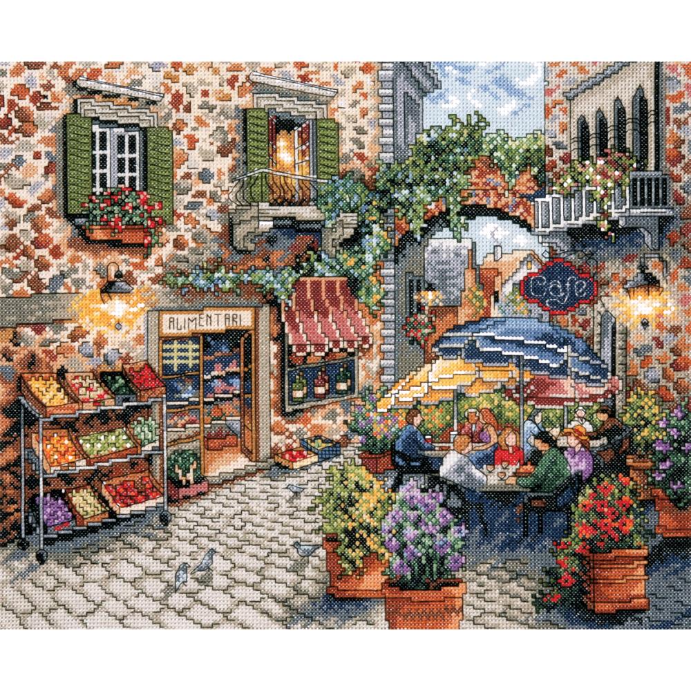 Sidewalk Cafe Counted Cross Stitch Kit
